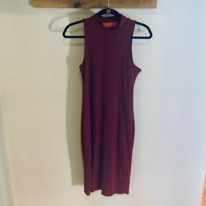 Akira Chicago Sleeveless High Neck Stretch Dress